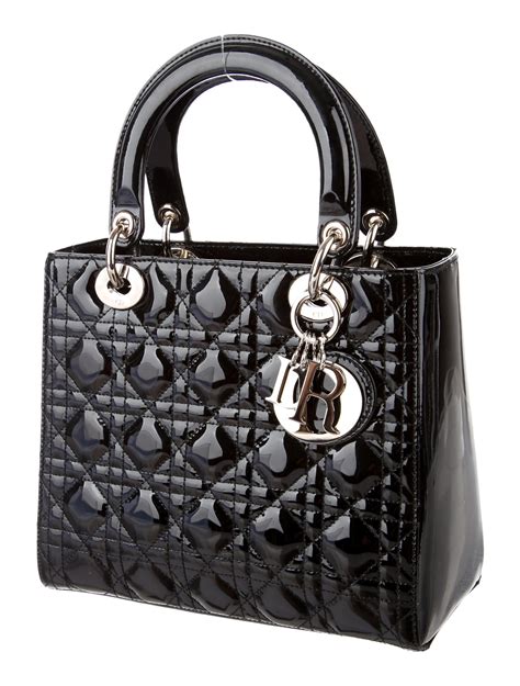 lady dior all black|lady dior cannage tote bag.